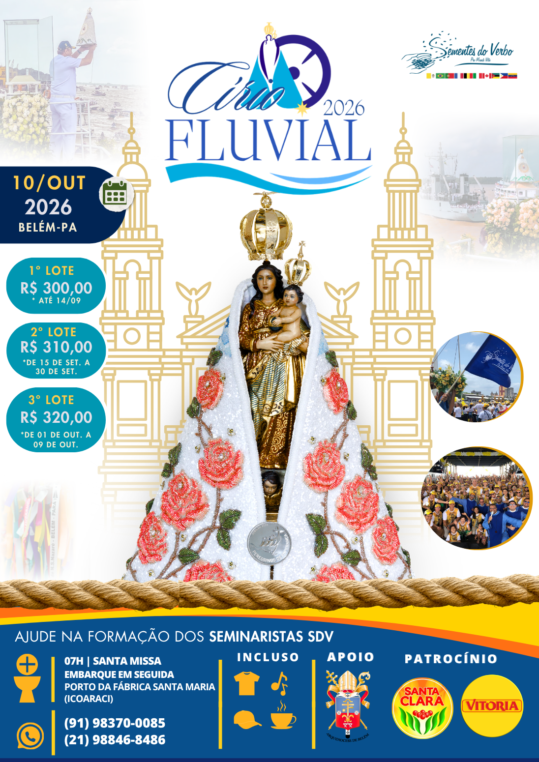 Círio Fluvial com a Comunidade Sementes do Verbo em Belém do Pará – 2026